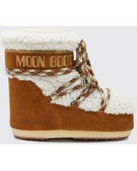 Moon Boot - Icon Low Shearling And Suede Snow Boots - Lyst