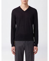 Fendi - Jersey De Pura Lana Virgen Con Cuello De Pico - Lyst