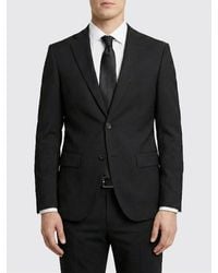 BOSS - Single-Breasted Virgin Wool Blend Blazer - Lyst
