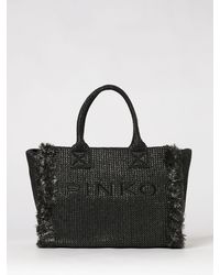 Pinko - Beach Crocheted Raffia Bag - Lyst