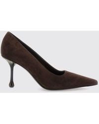 Jimmy Choo - Ixia Suede Court Shoes With Teardrop High Heel - Lyst
