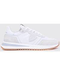 Philippe Model - Suede And Mesh Sneakers - Lyst