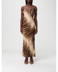 Just Cavalli - Printed Viscose Midi Dress - Lyst