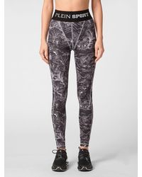 Philipp Plein - High-Waisted Skinny Leggings With Tropical Floral Print - Lyst
