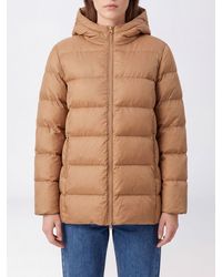 Max Mara - Short Quilted Water-Repellent Nylon Down Jacket With Hood - Lyst
