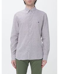 Brooksfield - Striped Linen Casual Shirt - Lyst