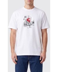 Carhartt - Short-Sleeved Cotton T-Shirt With Contrast Logo Print - Lyst