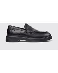 Camper - Twins Leder-Brogue-Mokassins - Lyst