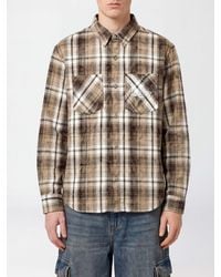 Barrow - Check Cotton Shirt With Printed Back Logo - Lyst