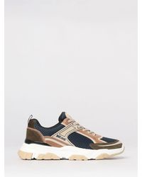 Just Cavalli - Suede And Mesh Sneakers - Lyst