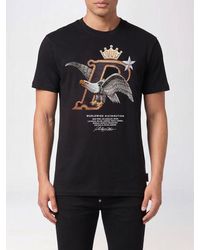 Philipp Plein - Cotton T-Shirt With Logo And Rhinestones - Lyst