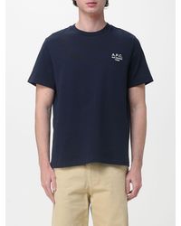 A.P.C. - Organic Cotton T-Shirt With Logo - Lyst