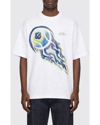 CASABLANCA - Stretch Cotton T-Shirt With Logo Print - Lyst