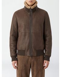 S.w.o.r.d 6.6.44 - Shearling Bomber Jacket With High Collar And Zip Closure - Lyst