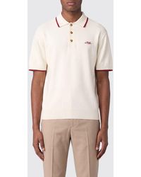 Drole de Monsieur - Short-Sleeved Wool Knit Polo With Contrast Tipping - Lyst