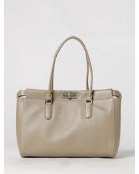 Fendi - Peekaboo Calfskin Leather Shoulder Bag With Double Handle And Twist-Lock Closure - Lyst