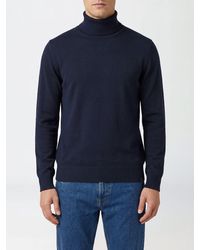 Fay - Pure Virgin Wool Turtleneck Jumper With Ribbed Collar - Lyst