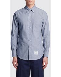 Thom Browne - Button-Down Cotton Shirt With Patch Pocket - Lyst