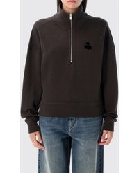 Isabel Marant - Felpa Con Zip E Logo - Lyst