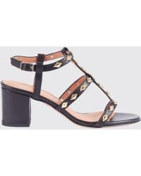 Via Roma 15 - Leather Sandals With Studs - Lyst
