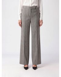 Max Mara - Prince Of Wales Check Wool Flare Trousers - Lyst