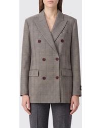 Pinko - New Guinea Double-Breasted Prince Of Wales Wool-Blend Blazer - Lyst
