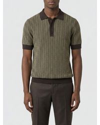 Ferragamo - Virgin Wool And Viscose Knit Polo - Lyst