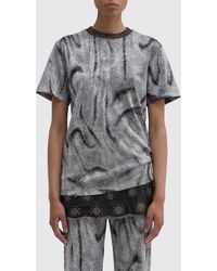 MACCAPANI - Viscose T-Shirt With Abstract Pattern - Lyst