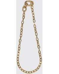 Rabanne - Tone Aluminum And Brass Pendant Necklace With Engraved Logo - Lyst