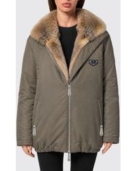 Philipp Plein - Water-Repellent Padded Parka With Fur Collar - Lyst