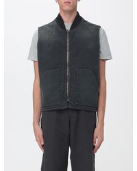Maison Margiela - Cotton Waistcoat With Bomber Collar And Elasticated Hem - Lyst
