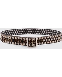 Golden Goose - Animalier Pony Hair Belt With Studs - Lyst