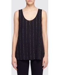 Pinko - Viscose Top With Eyelets - Lyst