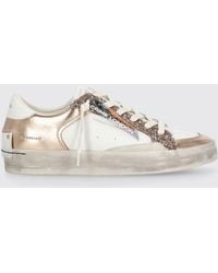 Crime London - Sk8 Deluxe Used Leather Sneakers With Glitter - Lyst