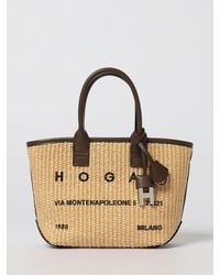 Hogan - Address Mini Raffia Bag - Lyst