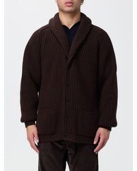Filson - Button-Up Shawl Collar Wool Cardigan With Dropped Shoulders - Lyst