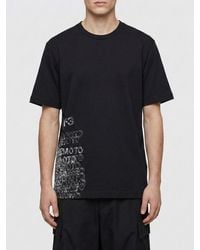 Y-3 - Cotton T-Shirt With Printed Logo - Lyst