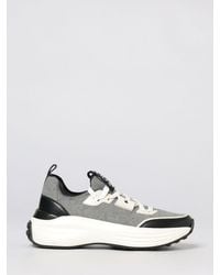 Tod's - Knit And Leather Sneakers - Lyst
