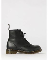 Dr. Martens - Lace-Up Nappa Leather Combat Boots With Logo Pull-Tab - Lyst