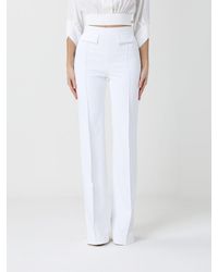 Elisabetta Franchi - Crêpe Straight Trousers - Lyst