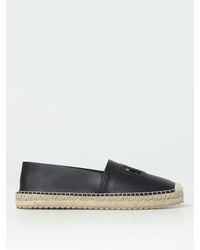 Dolce & Gabbana - Espadrillas In Pelle Con Logo Dg Cut Out - Lyst