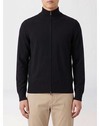BOSS - Slim Fit Virgin Wool Turtleneck Cardigan With Zip Closure - Lyst