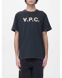 A.P.C. - Organic Cotton T-Shirt With Logo - Lyst