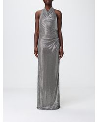 Self-Portrait - Long Dress With Rhinestones - Lyst