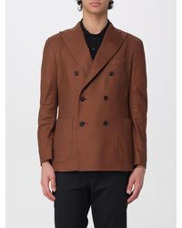 Boglioli - Cotton Blend Double-Breasted Blazer - Lyst