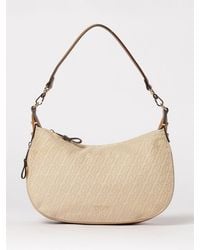 Liu Jo - Canvas Bag With Jacquard Monogram - Lyst