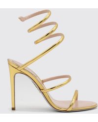 Rene Caovilla - Cleo Patent Leather Snake-Coil Sandals With Stiletto Heel - Lyst