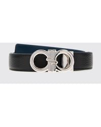 Ferragamo - Reversible Leather Belt With Gancini Buckle - Lyst