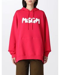 Femme Vêtements Articles de sport et dentraînement Sweats à capuche Hooded sweatshirt MSGM en coloris Rose 