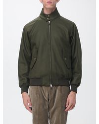 Baracuta - G9 Melton Wool And Cashmere Blend Bomber Jacket With Cheque Lining - Lyst